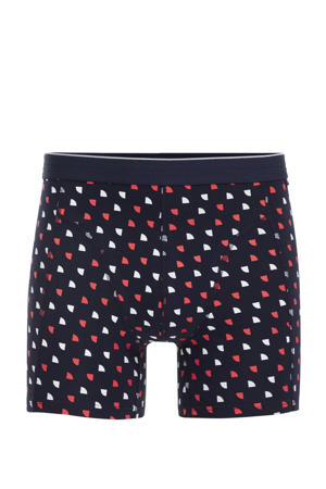 boxershort donkerblauw/rood/wit