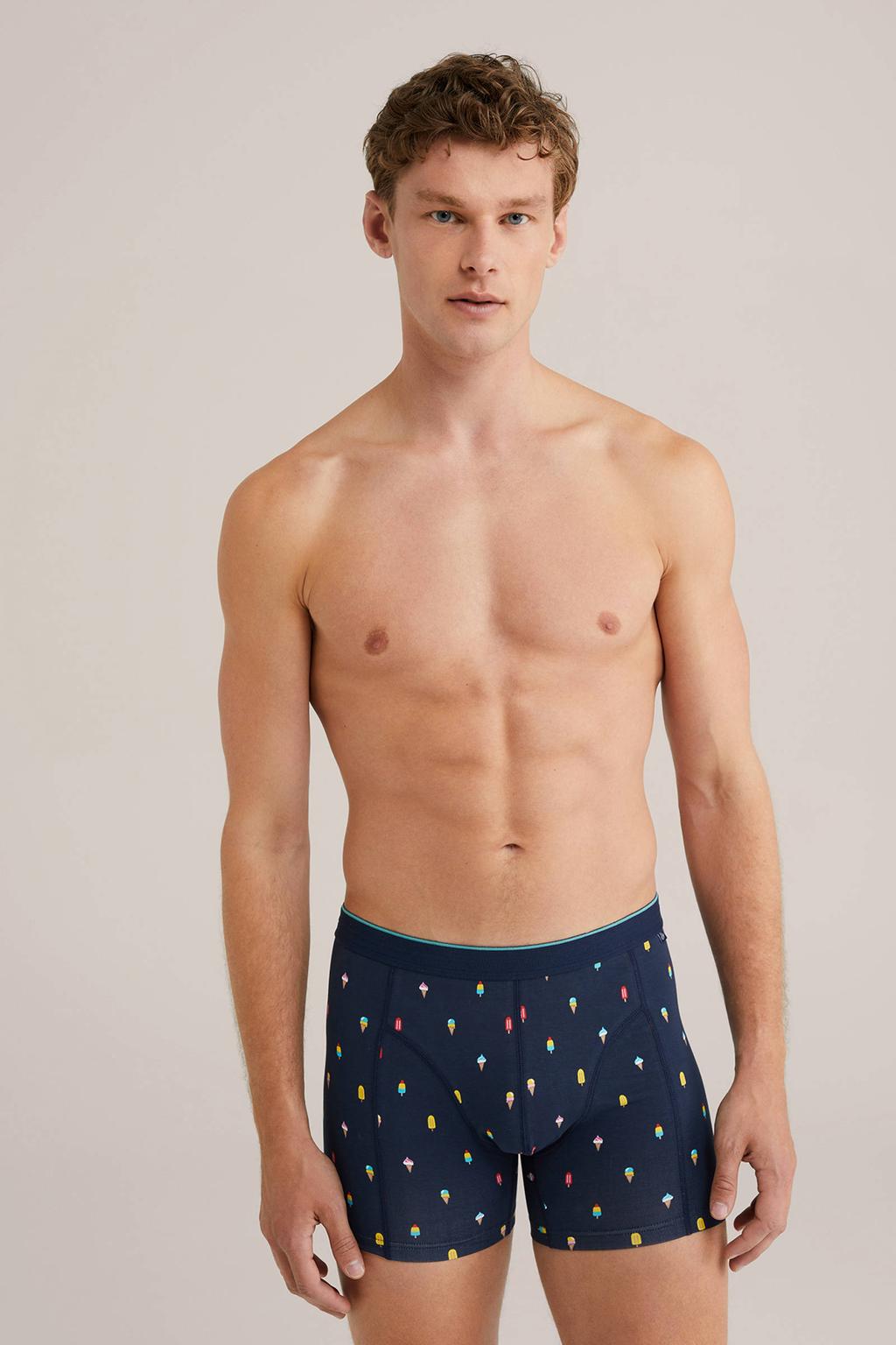 WE Fashion boxershort donkerblauw
