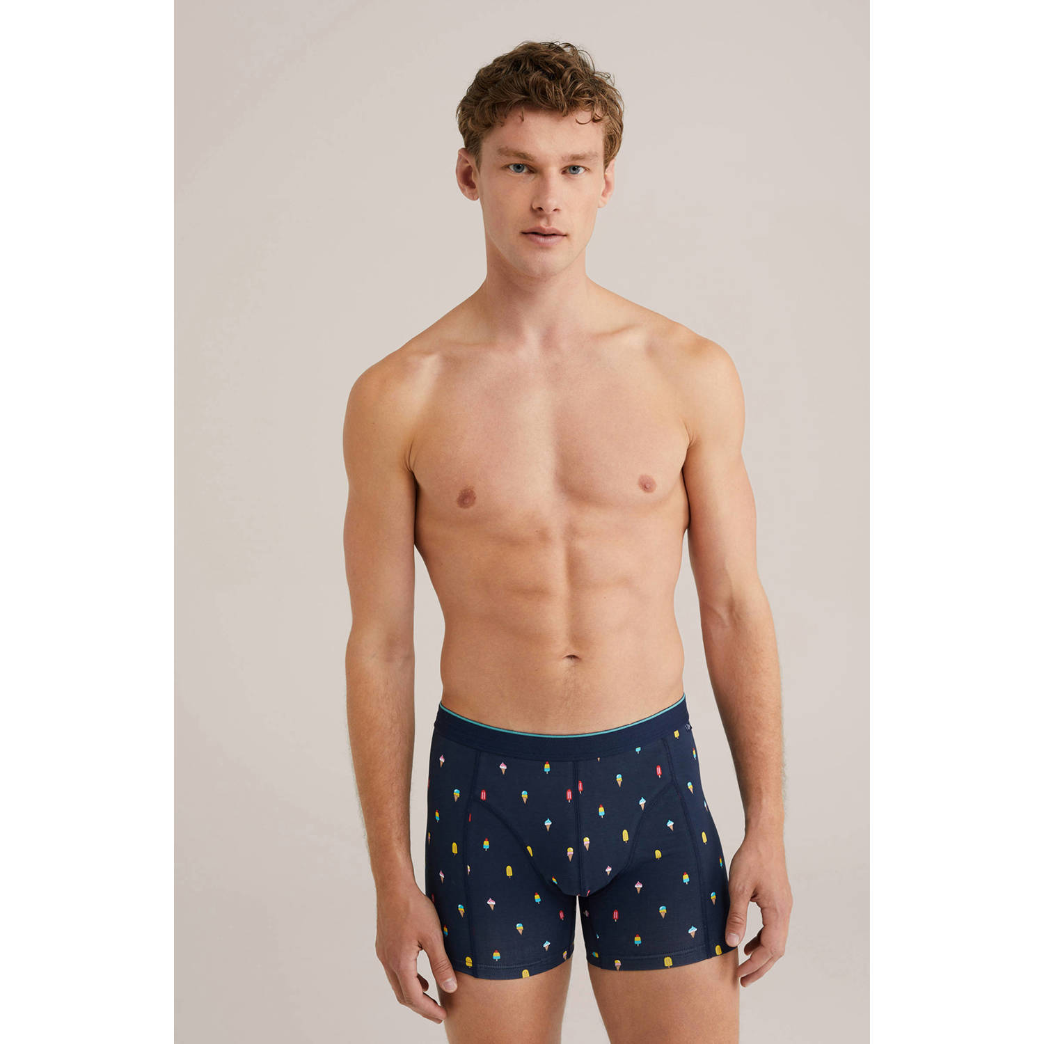 WE Fashion boxershort donkerblauw