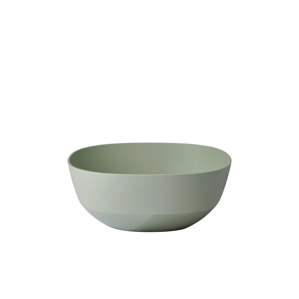 EDANTI Saladekommenset, groot, 3 schalen, 2-5 l, kunststof kommenset, serveerschalen, ideaal voor het mengen en serveren (transparant