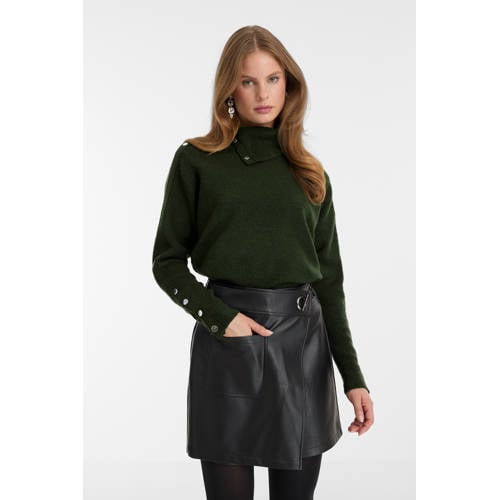Anytime imitatieleren skort zwart afbeelding