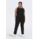 ONLY CARMAKOMA slim fit broek CARGOLDTRASH zwart