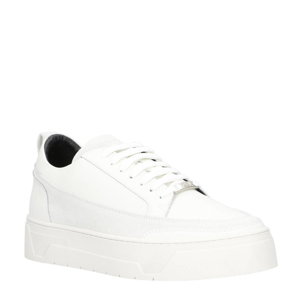 Ecru heren Antony Morato Flint leren sneakers van 70% leer/30% imitatieleer met veters en effen