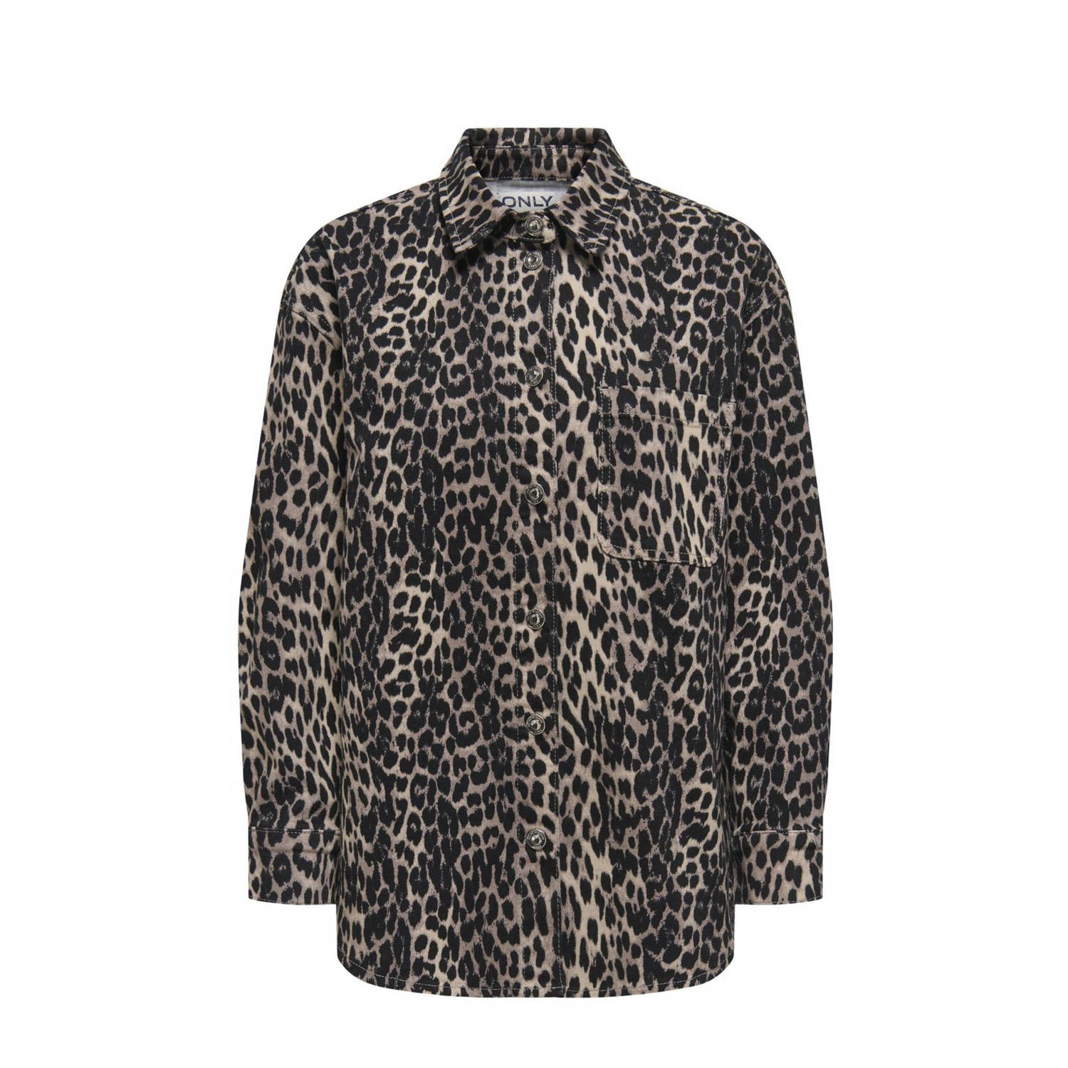 Only Lange Mouw Bedrukte Shacket Multicolor Dames