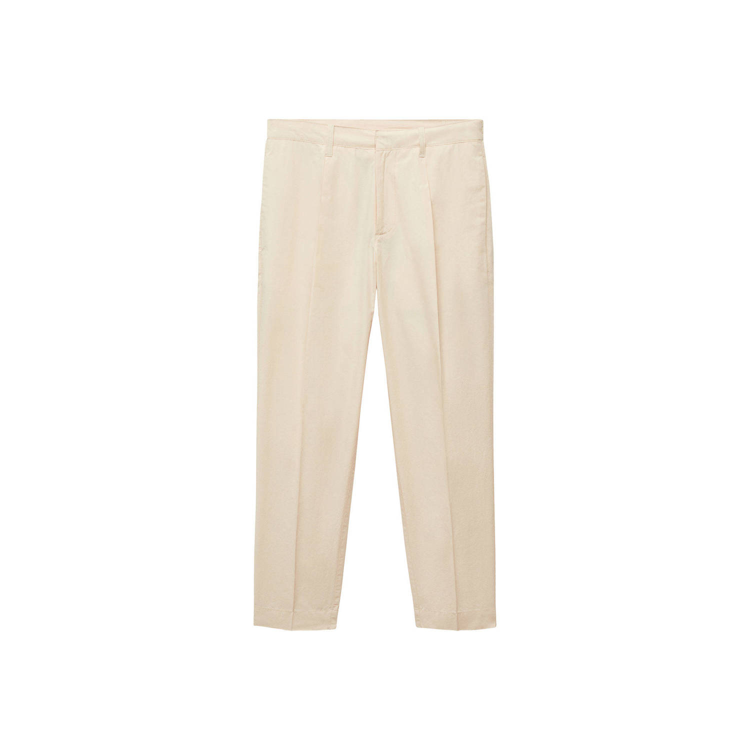 Mango Man slim fit pantalon geel