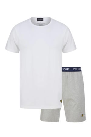 shortama Charlie wit/grijs