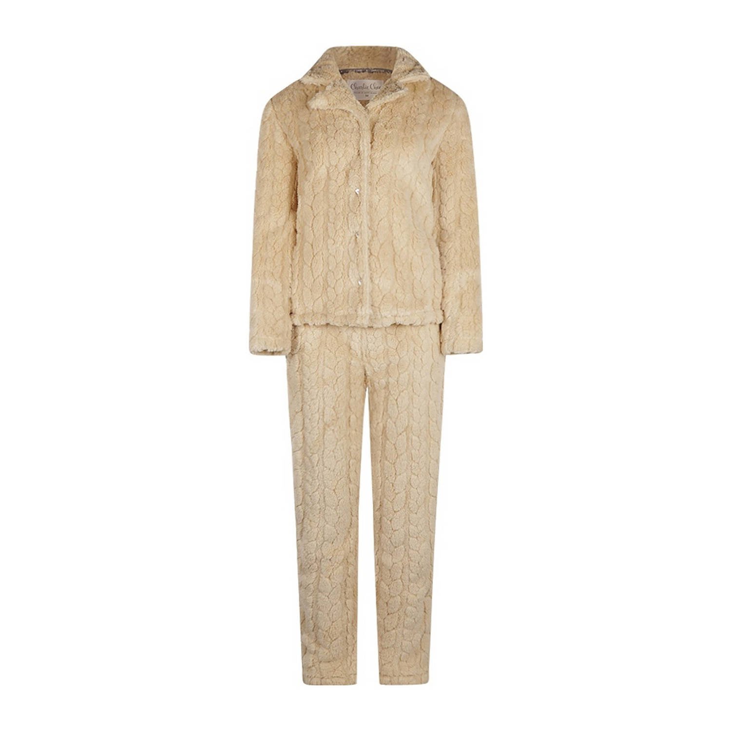 Charlie Choe fleece huispak beige