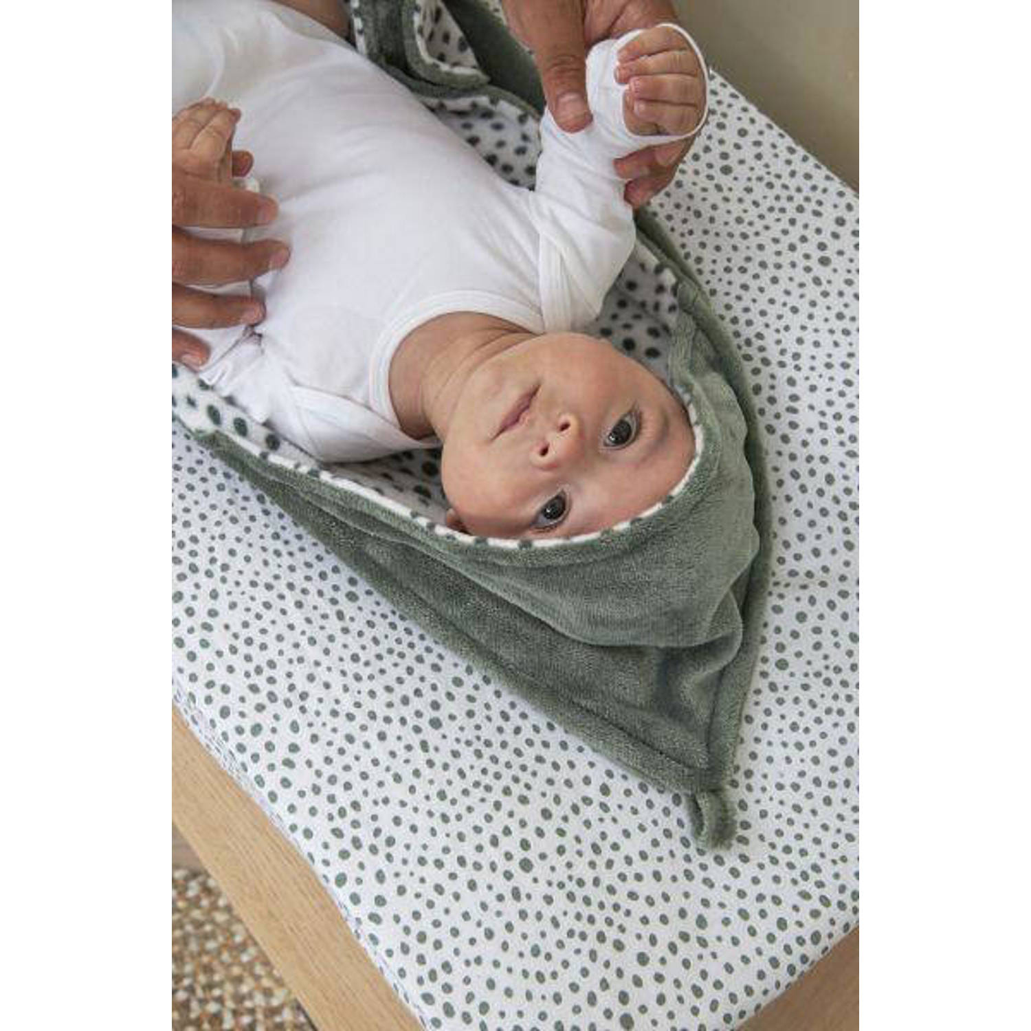 Meyco aankleedkussenhoes Cheetah set van 2 Forest Green