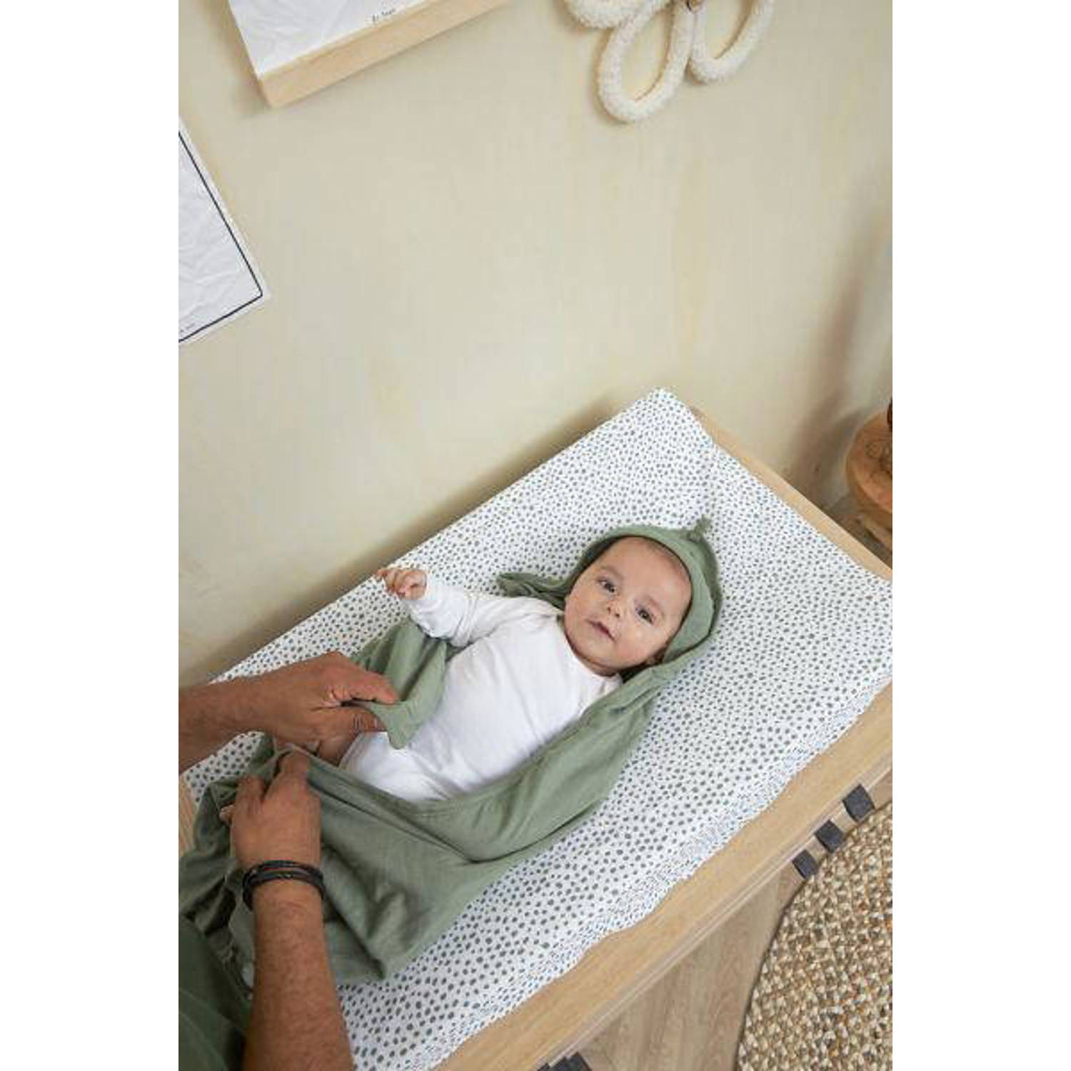 Meyco aankleedkussenhoes Cheetah set van 2 Forest Green