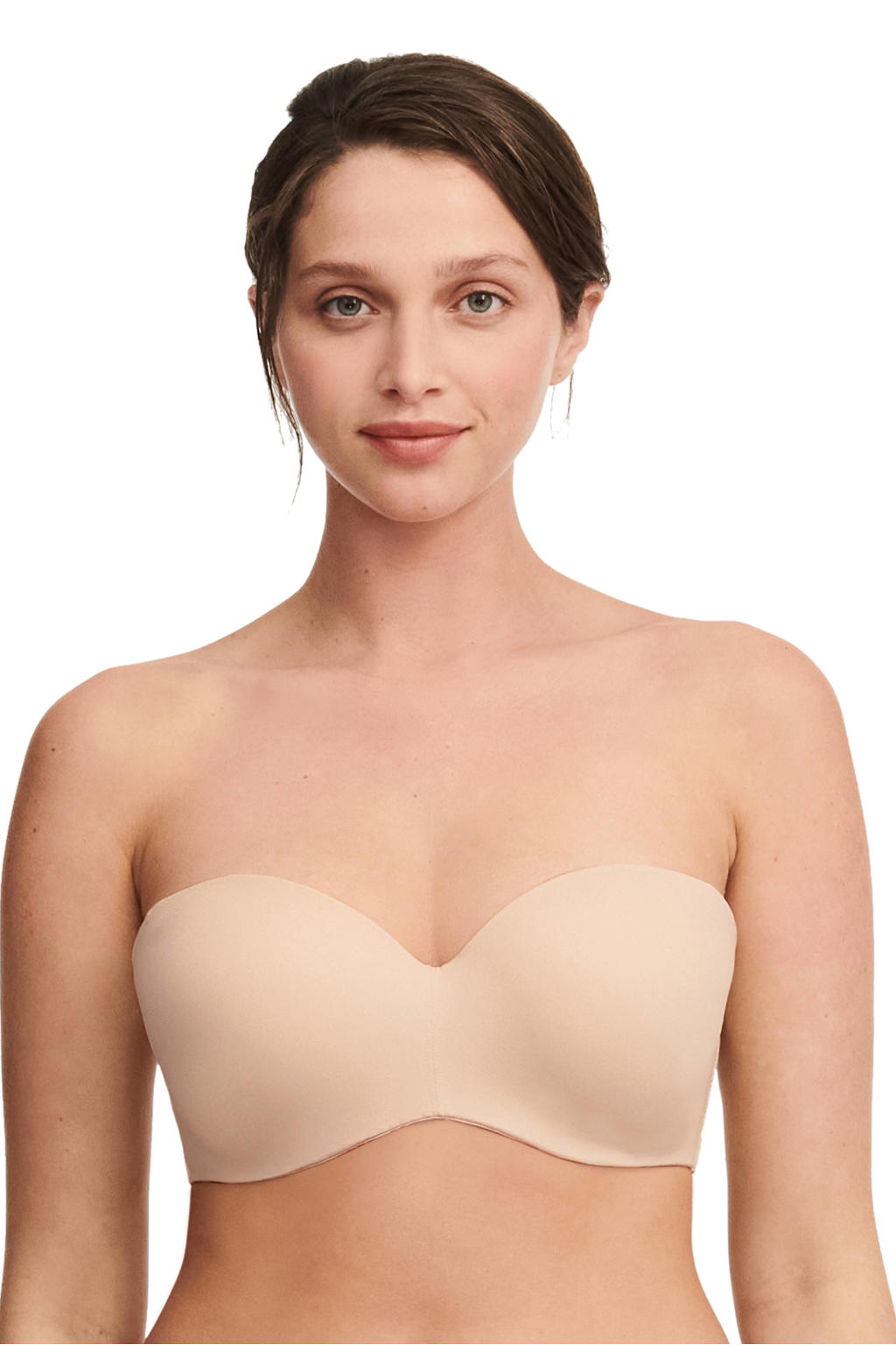Chantelle EasyFeel strapless voorgevormde T-shirt-bh met beugel Norah lichtbeige
