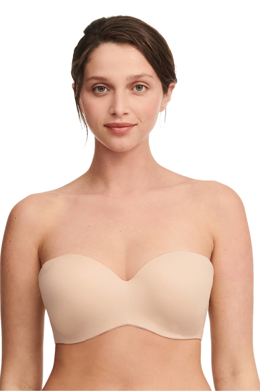 Chantelle EasyFeel strapless voorgevormde T-shirt-bh met beugel Norah lichtbeige
