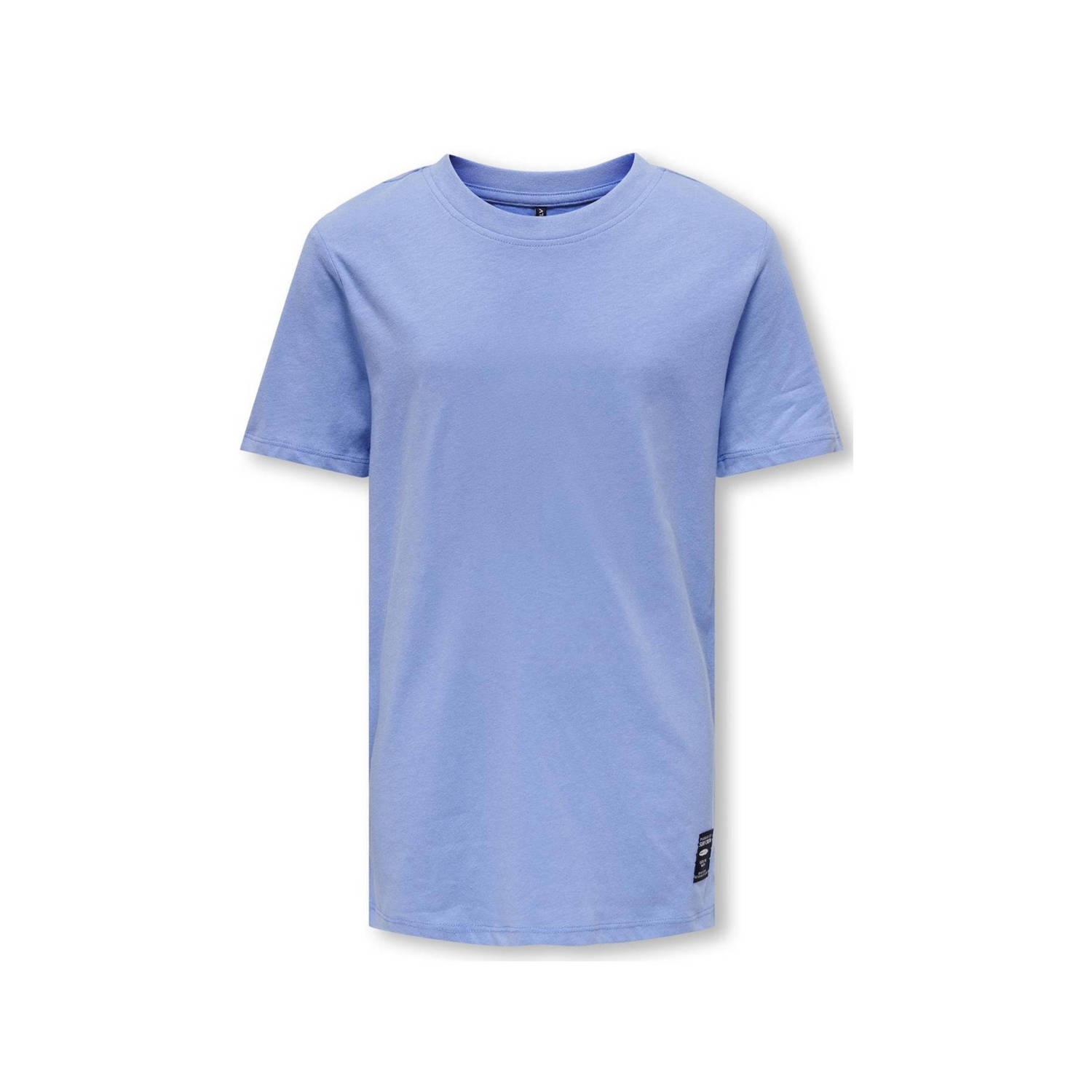 Only KIDS BOY T-shirt KOBMEENU met backprint hemelsblauw Jongens Katoen Ronde hals 122 128