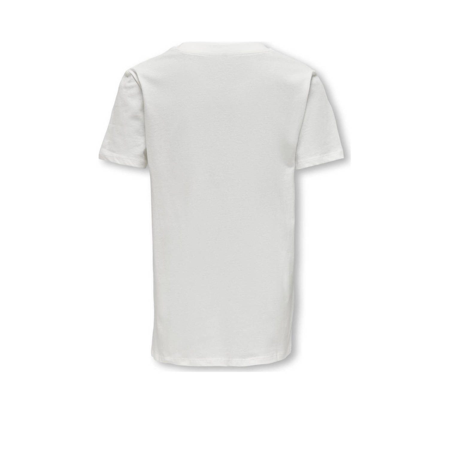 ONLY KIDS BOY T-shirt KOBCASSIUS met printopdruk offwhite