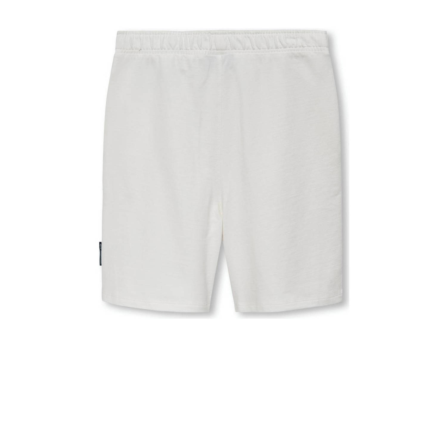 ONLY KIDS BOY sweatshort KOBFELIX met tekst wit