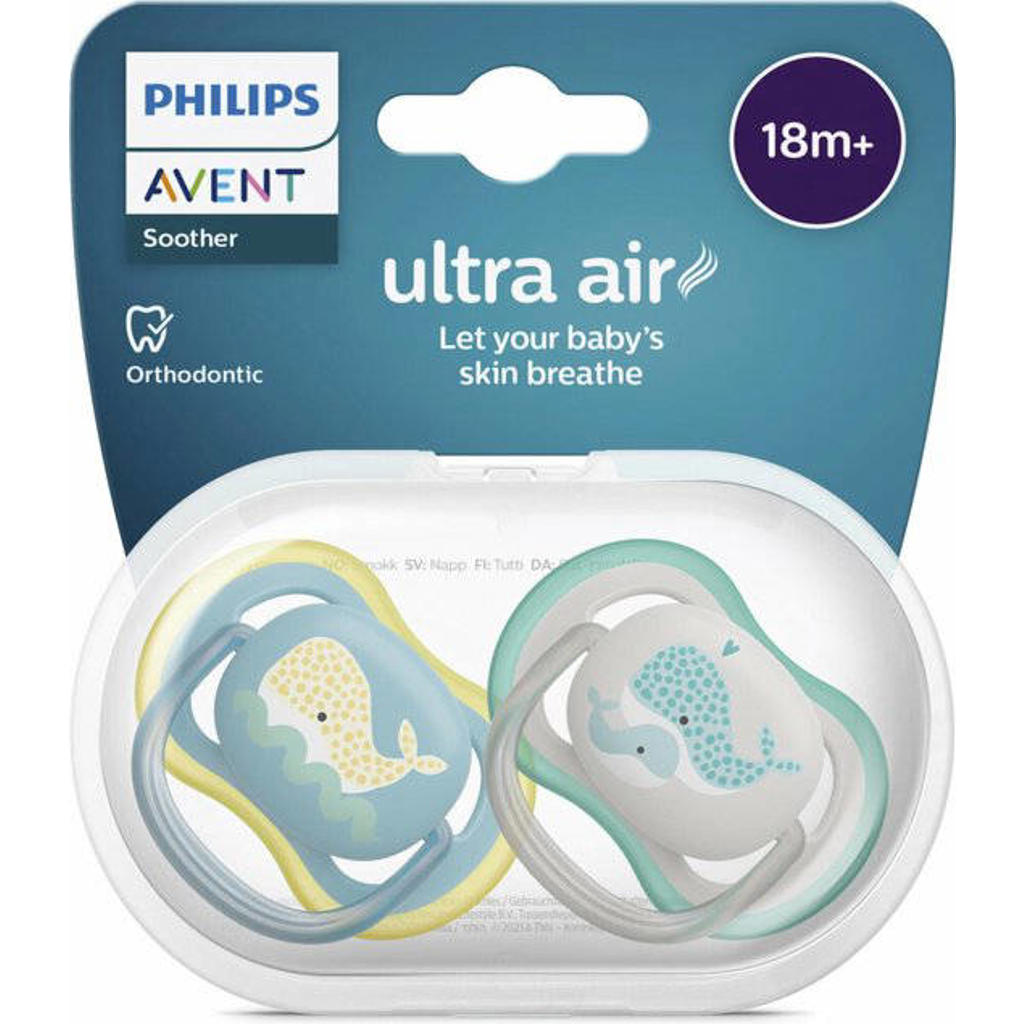 Philips AVENT Ultra Air fopspeen 18M+ 2 stuks SCF349/24