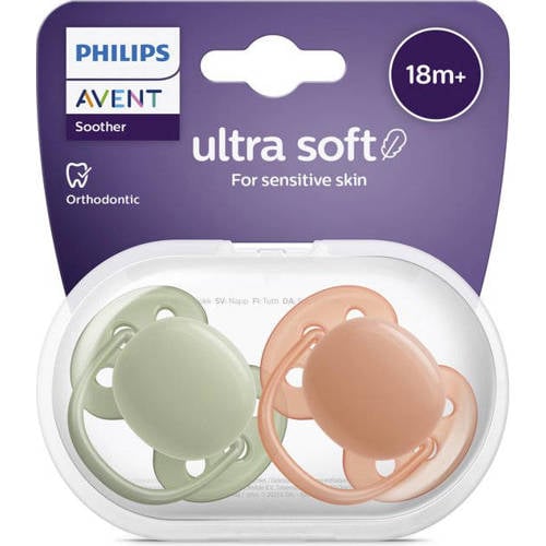 Philips AVENT Ultra Soft fopspeen 18M+ 2 stuks SCf349/23 afbeelding