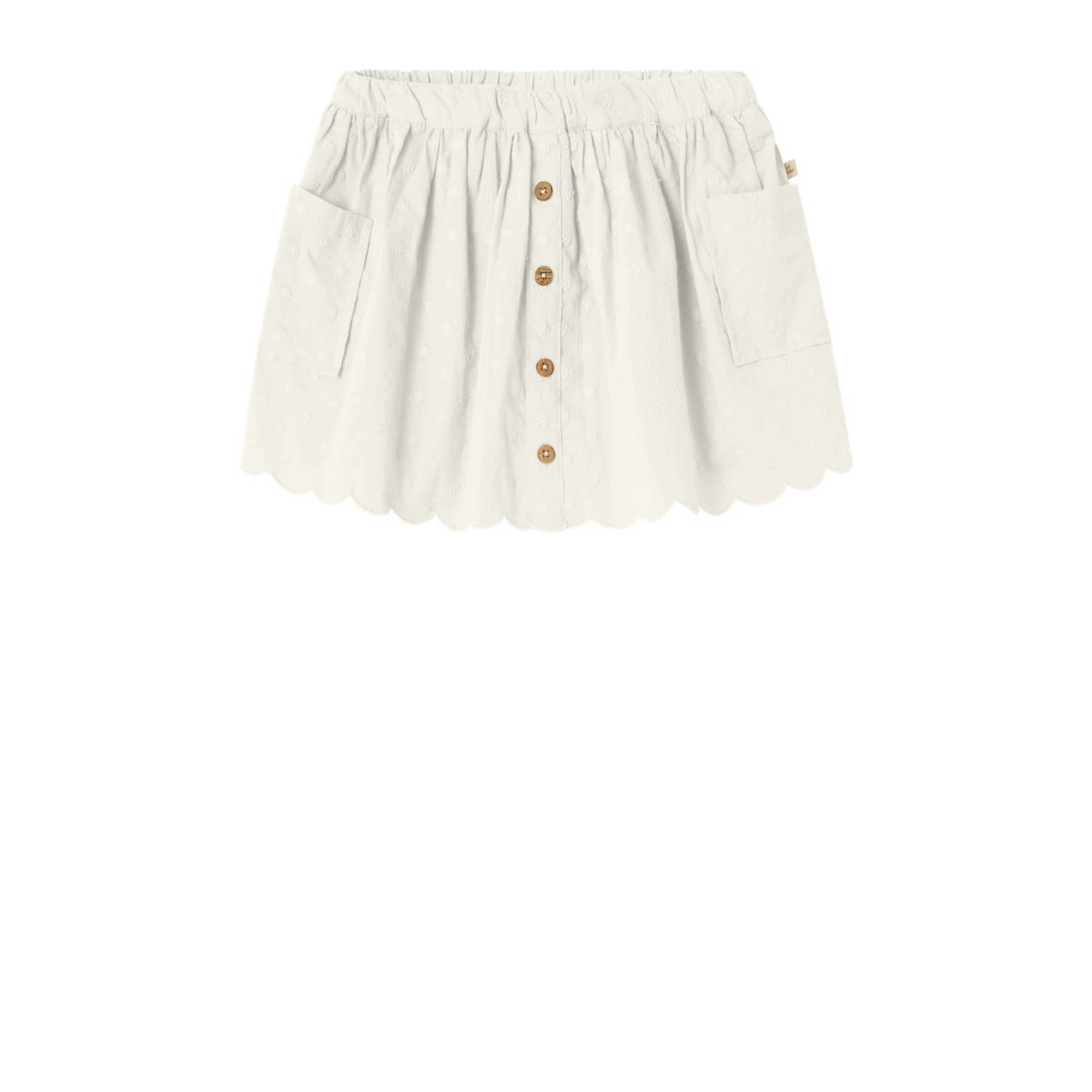 LIL' ATELIER MINI rok NMFHIRSA offwhite Meisjes Katoen Effen 122