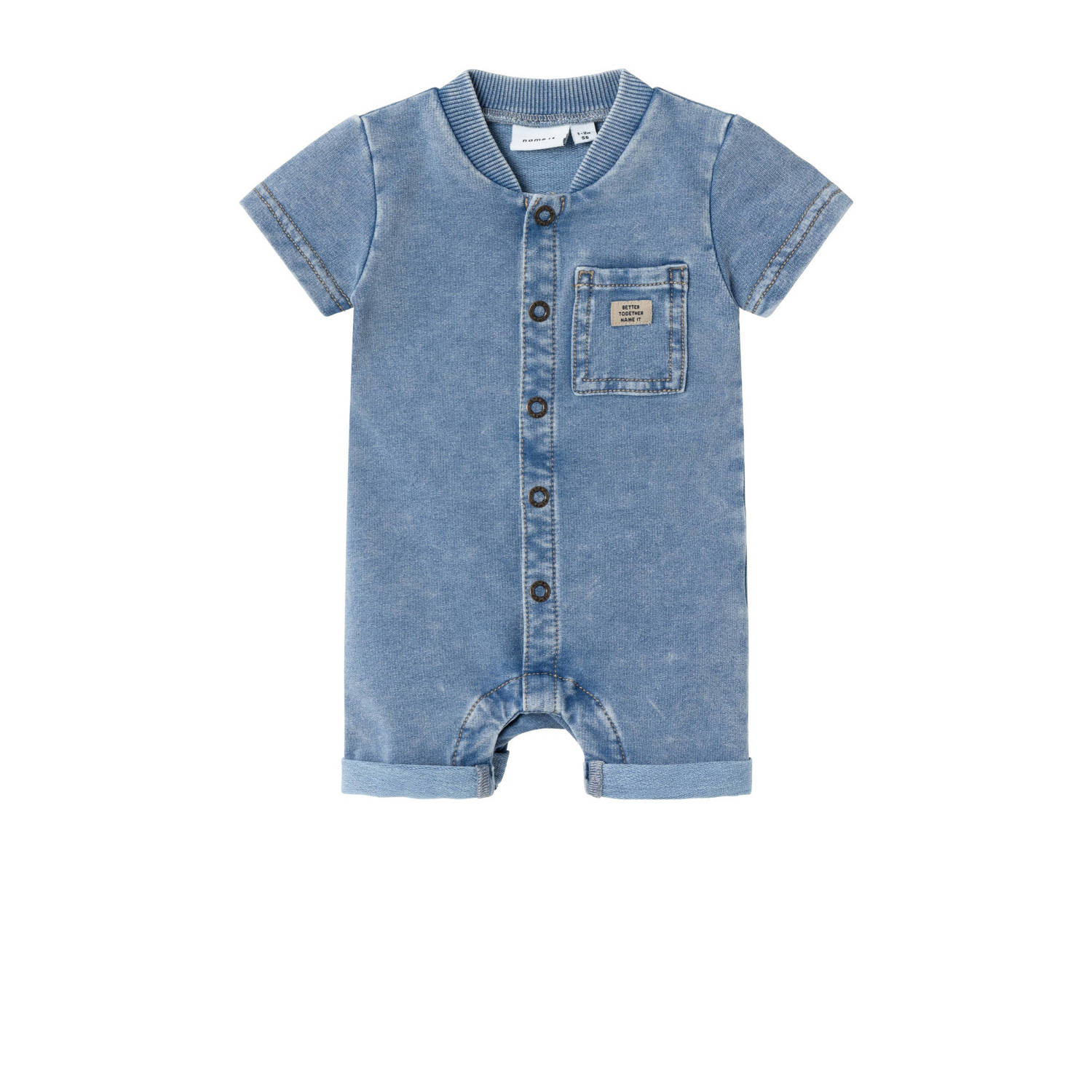 Name it BABY boxpak NBMLOU blauw Jongens Katoen Opstaande kraag Effen 56