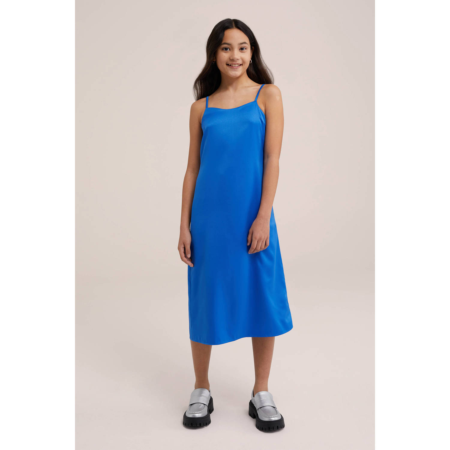 WE Fashion jurk kobalt blauw