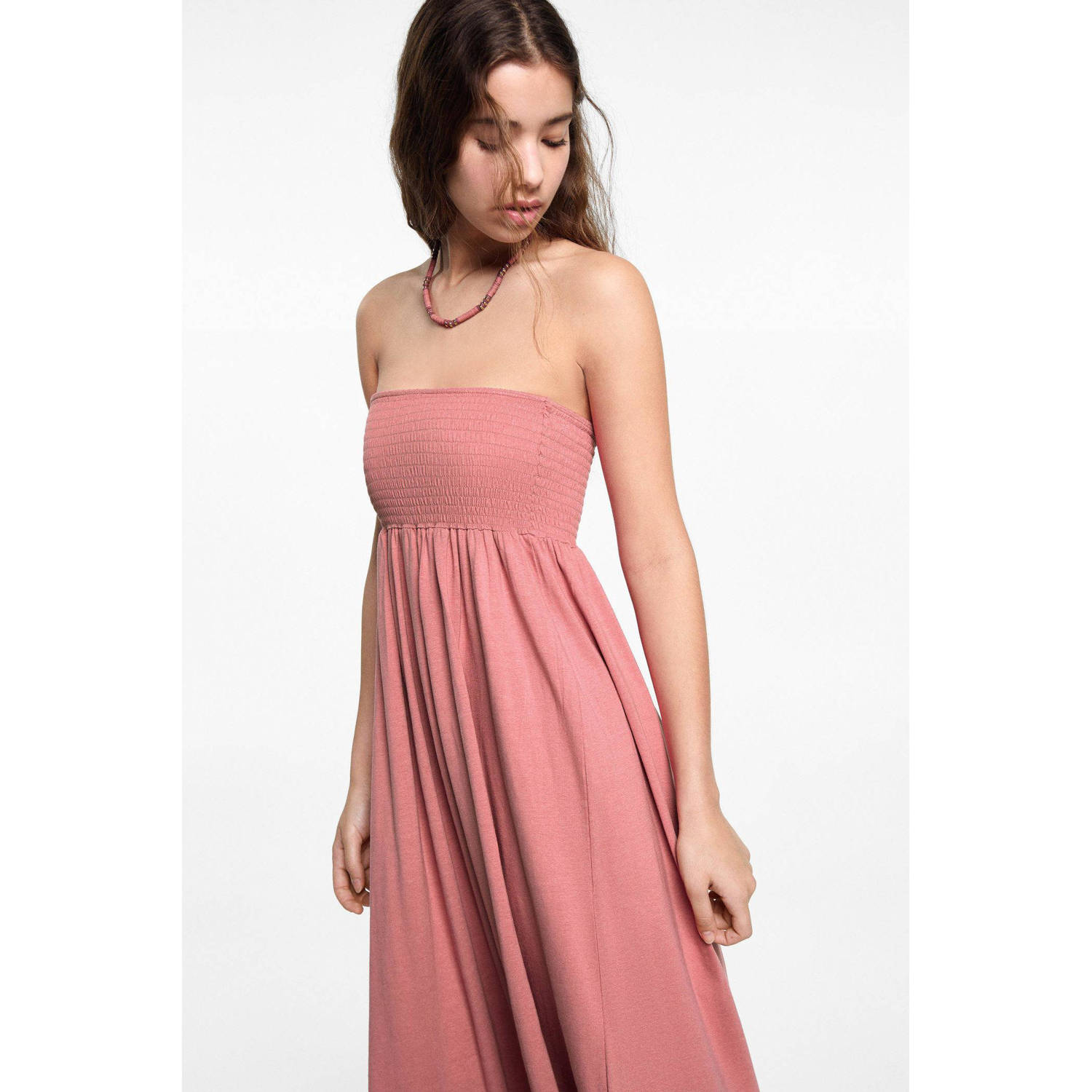 Mango Kids off shoulder maxi jurk middenrood