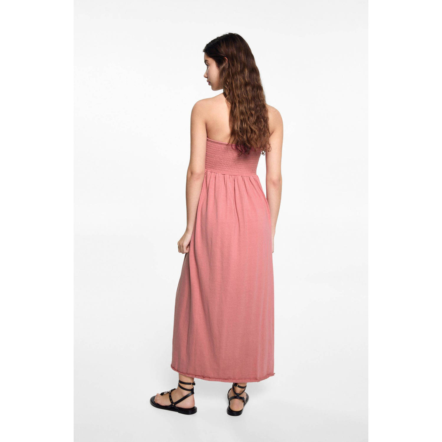 Mango Kids off shoulder maxi jurk middenrood