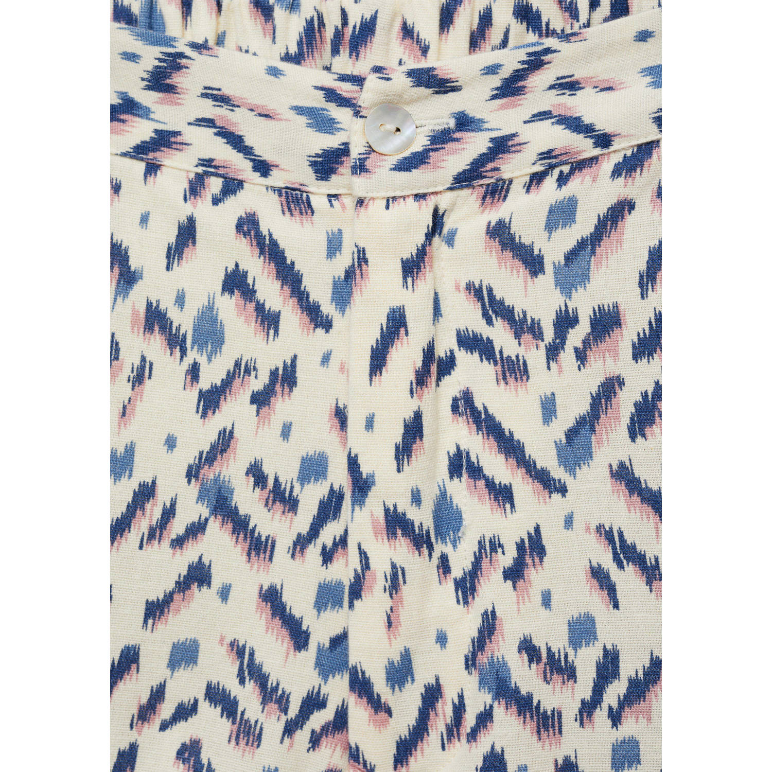 Mango Kids casual short met all over print wit blauw
