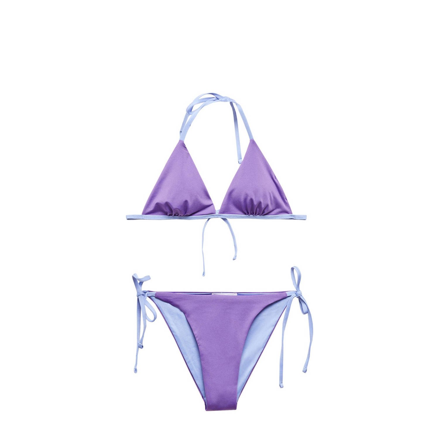 Mango Kids triangel bikini paars Meisjes Polyester Effen 152(XXS)