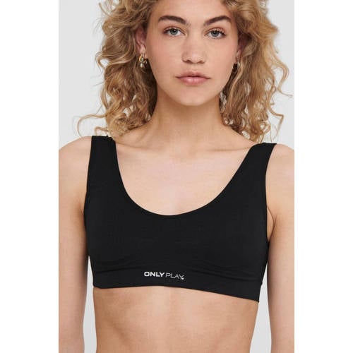 Wehkamp ONLY PLAY level 2 sporttop ONPMIRA - zwart aanbieding