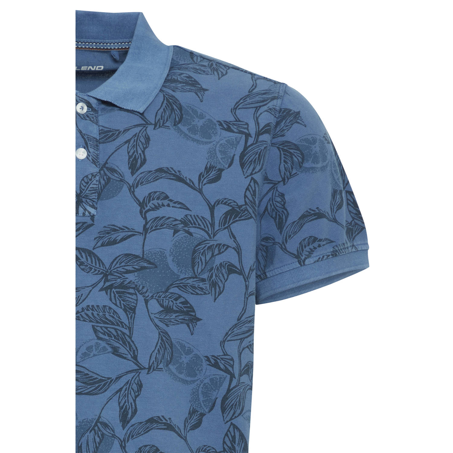 Blend polo met all over print navy peony