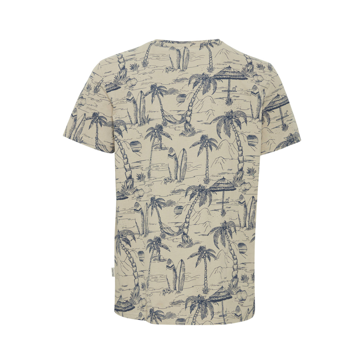 Blend T-shirt met all over print crockery