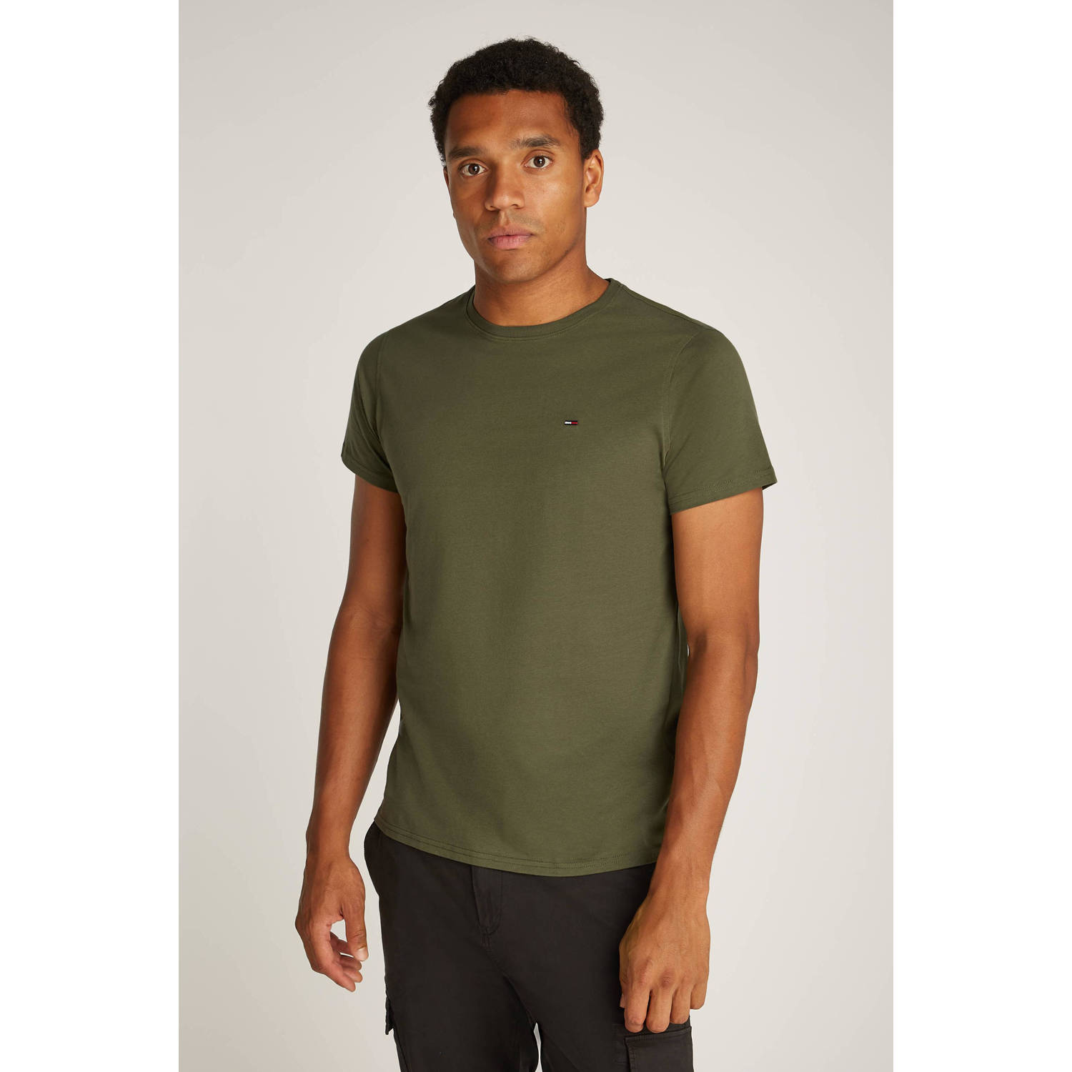 Tommy Jeans slim fit T-shirt fatigue green