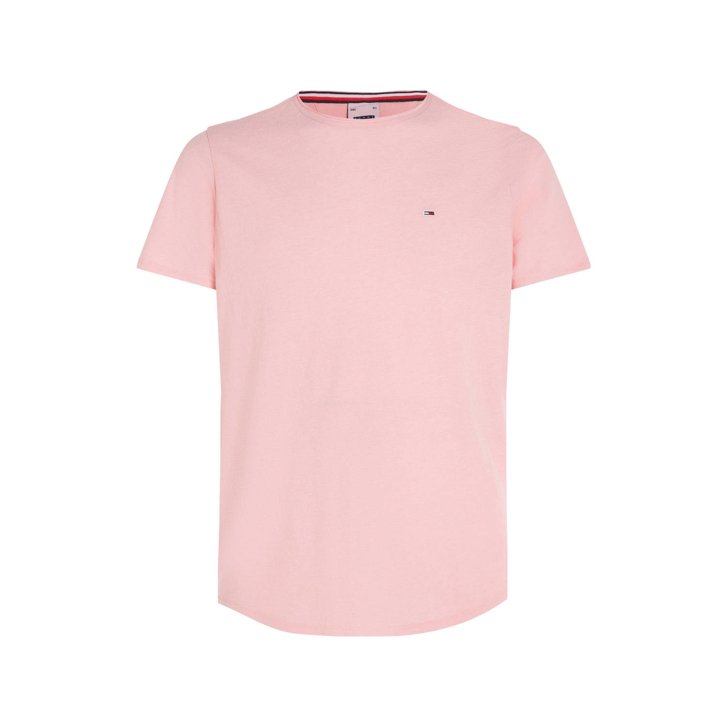 TOMMY JEANS T-shirt TJM SLIM JASPE C NECK Classics slim fit met merklabel