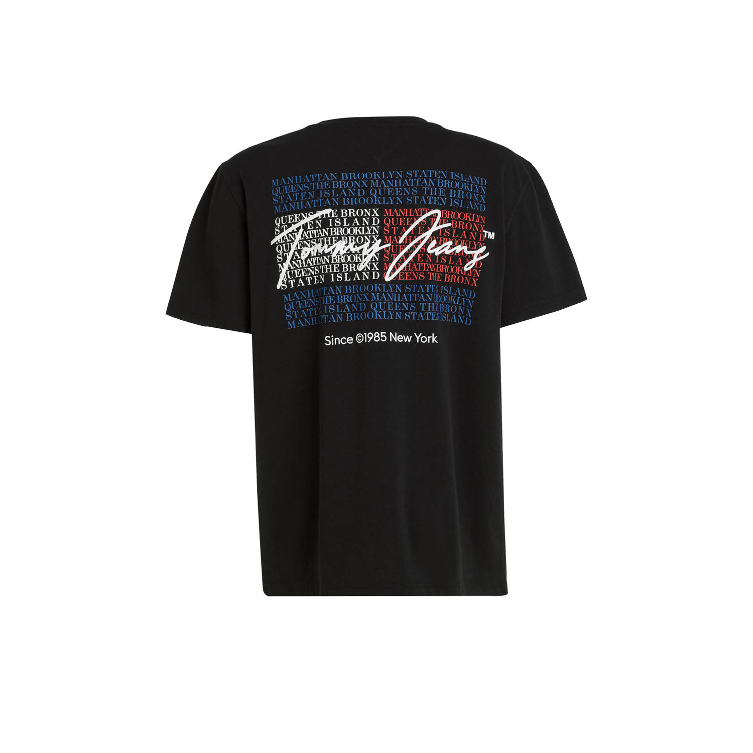 Tommy Jeans T-shirt met backprint black uni