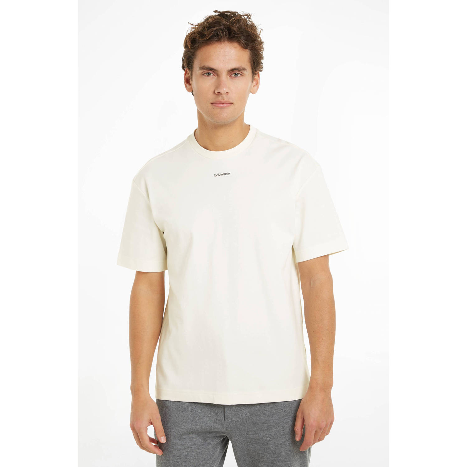 Calvin Klein regular fit T-shirt met logo vanilla ice