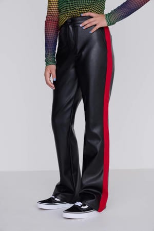 imitatieleren Flare broek Bobby