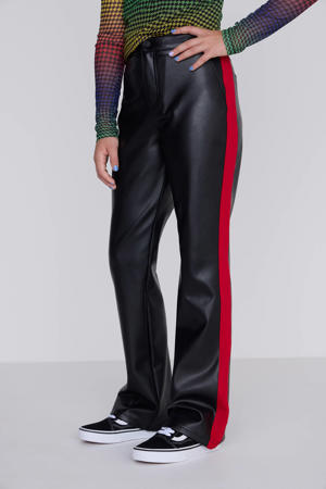 imitatieleren Flare broek Bobby