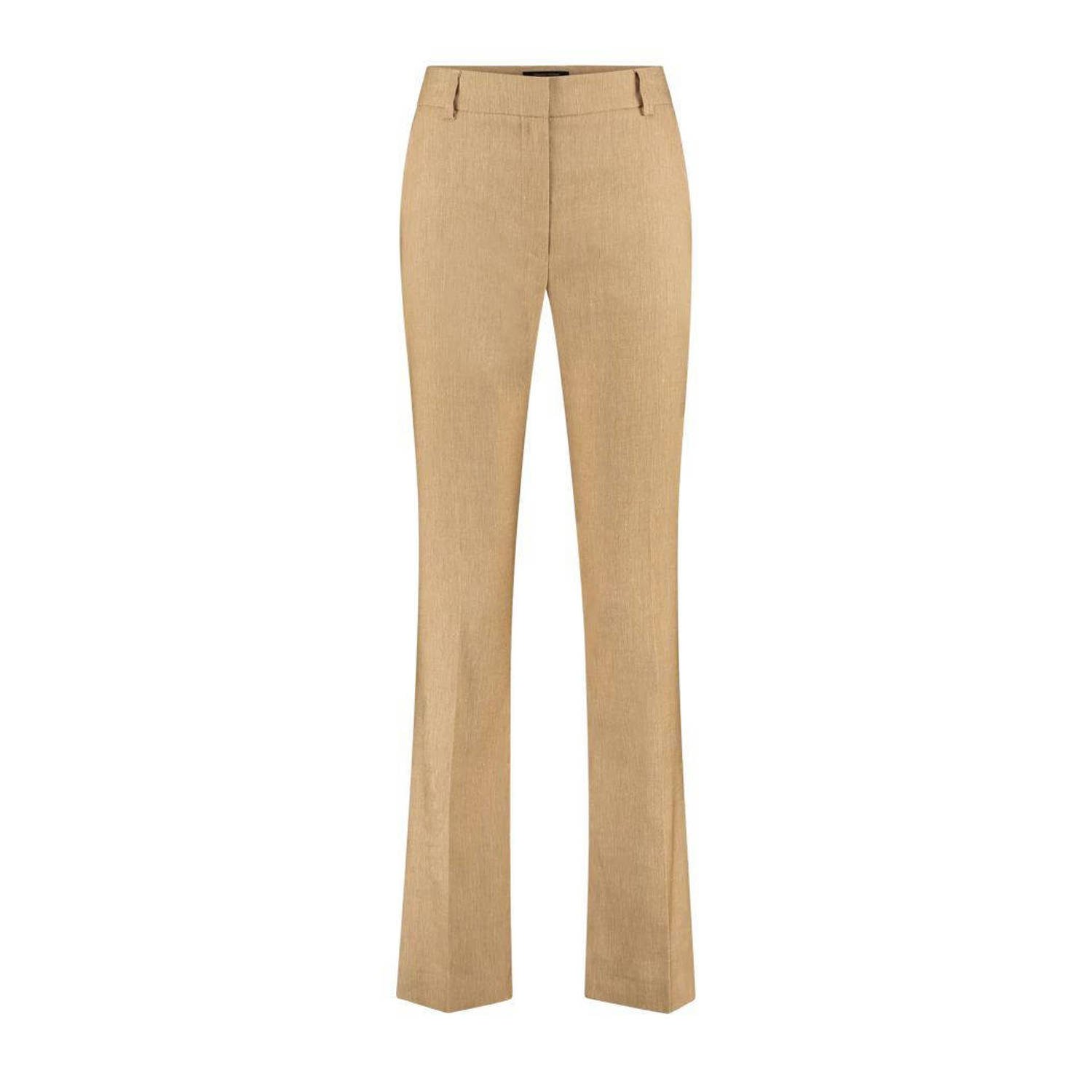 Claudia Sträter straight fit broek camel