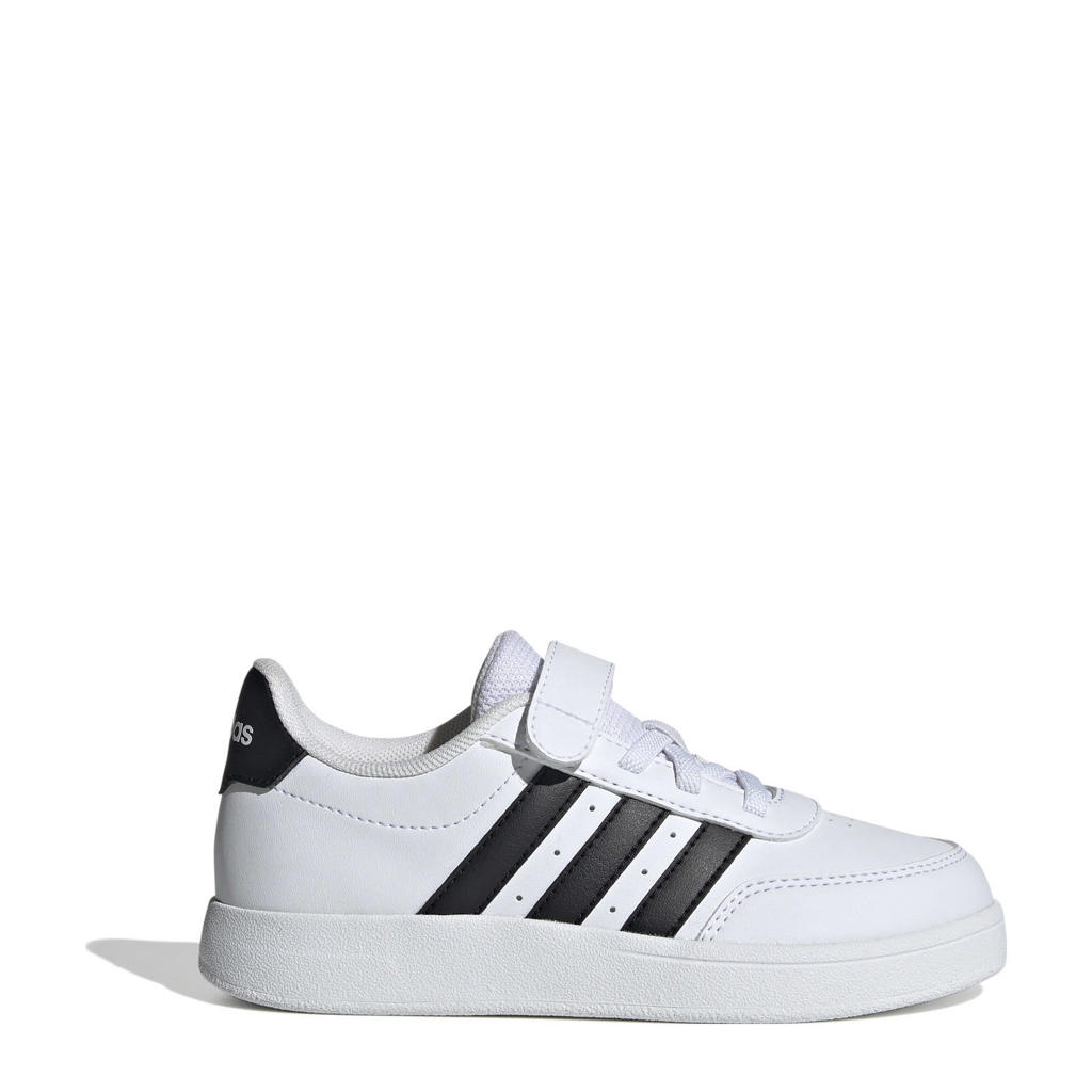 Wit en zwarte jongens en meisjes adidas Sportswear Breaknet 2.0 sneakers van imitatieleer/voering: mesh/voetbed: eva met elastische veter- met klittenbandsluiting