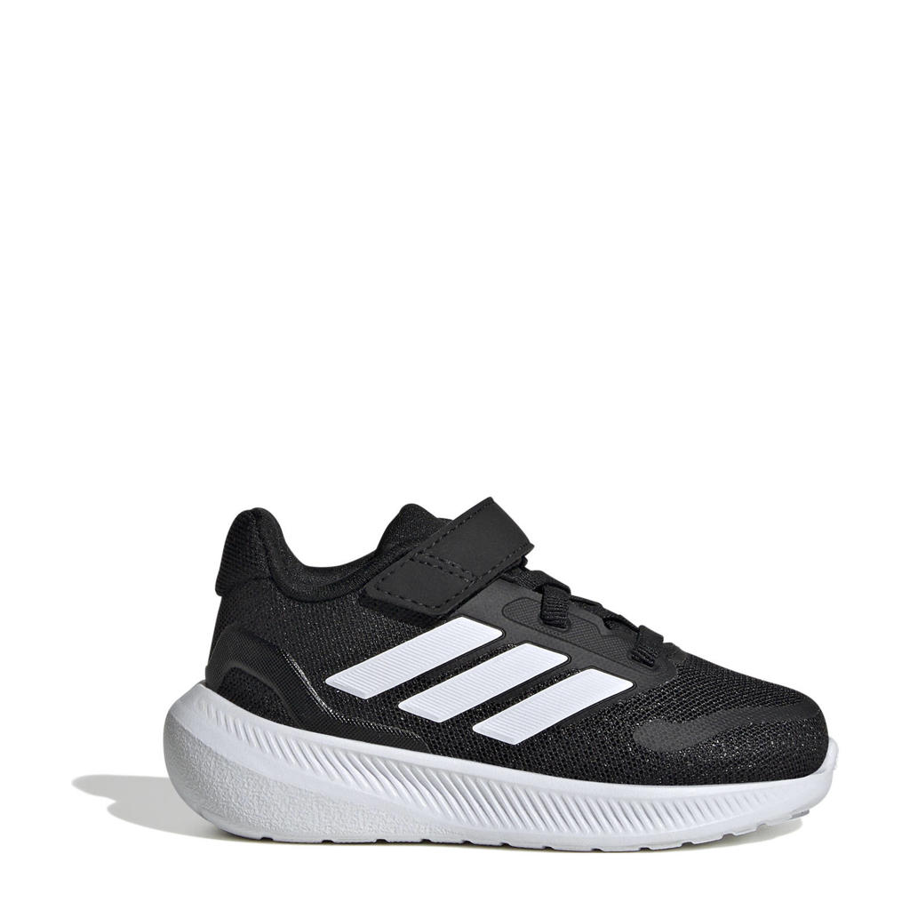 Zwart en witte jongens en meisjes adidas Sportswear Runfalcon 5 sneakers van mesh-pu/voering: mesh/voetbed: eva met klittenband