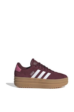 VL Court Bold suède sneakers donkerrood/wit