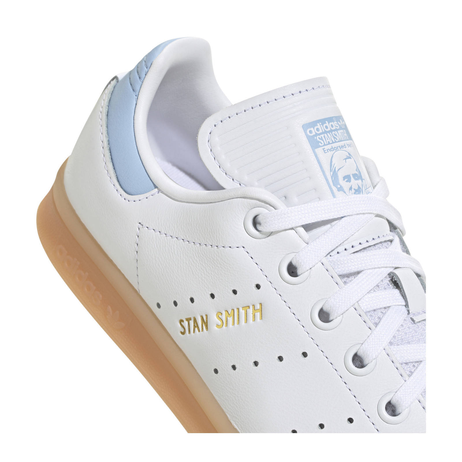 adidas Originals Stan Smith sneakers wit/lichtblauw/gum | wehkamp