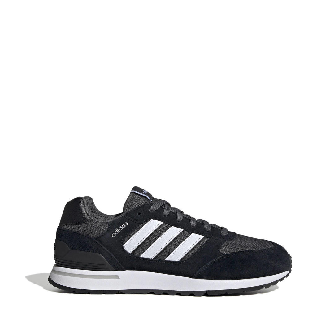Zwart, wit en grijze heren adidas Sportswear Run 80s sneakers van mesh-suã¨de/voering: mesh/voetbed: eva met veters