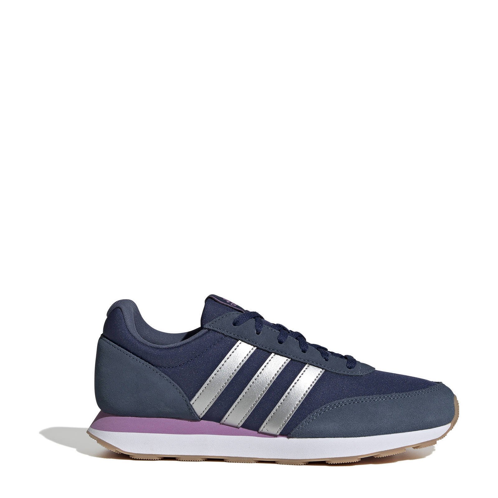 adidas Sportswear Run 60s 3.0 sneakers grijsblauw zilver metallic lila wehkamp