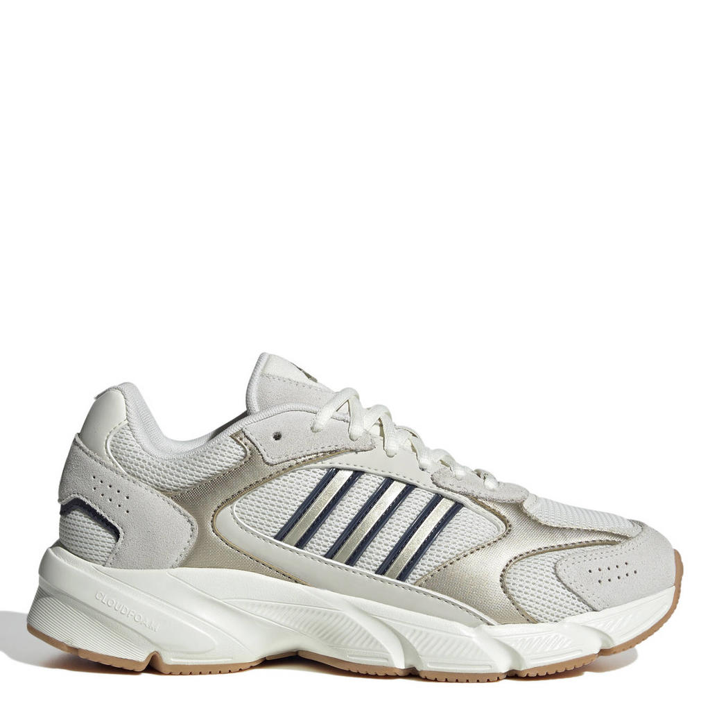 Ecru en beige dames adidas Sportswear Crazychaos 2000 sneakers van leer-mesh/voering: mesh/voetbed: eva met veters