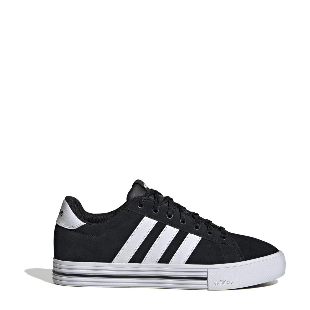 Zwart en witte unisex adidas Sportswear Daily 4.0 sneakers van imitatieleer/voering: mesh/voetbed:: eva met veters en effen
