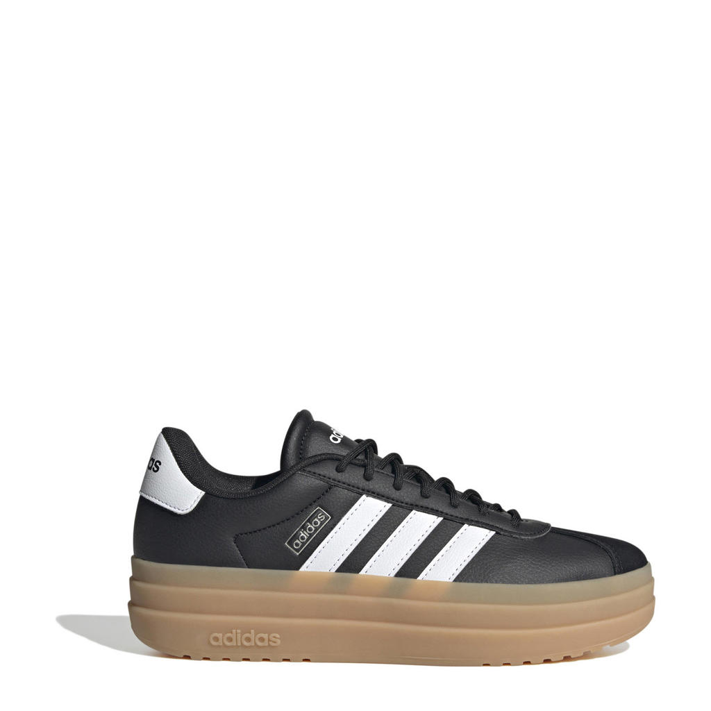 Zwart en witte dames adidas Sportswear VL Court Bold sneakers van suède/voering: mesh/voetbed: eva met chunky hak en veters