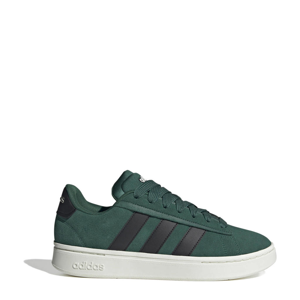 Groene unisex adidas Sportswear Grand Court Alpha sneakers van imitatie suede/voering: mesh/voetbed: eva met veters