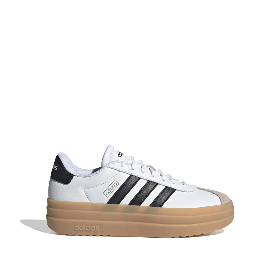 Wit en zwarte dames adidas Sportswear VL Court Bold sneakers van suède/voering: mesh/voetbed: eva met chunky hak en veters