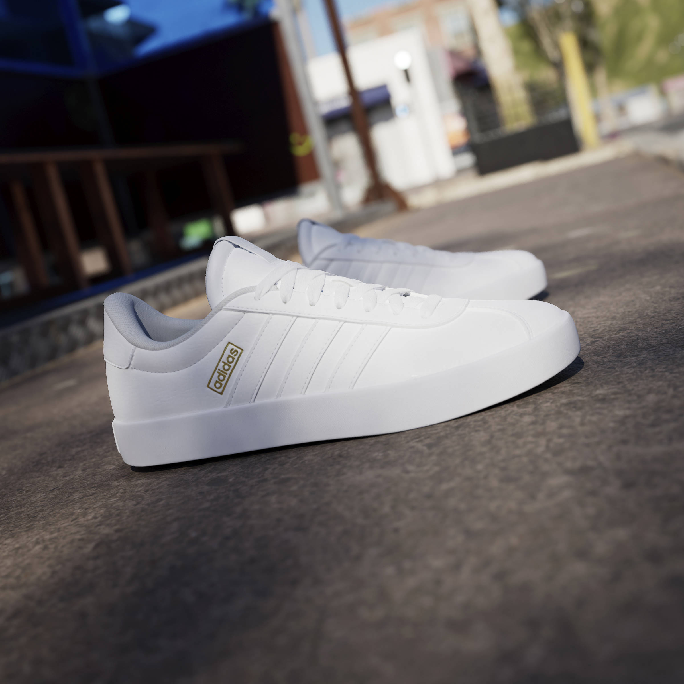 adidas Sportswear VL Court 3.0 sneakers wit/goud metallic | wehkamp