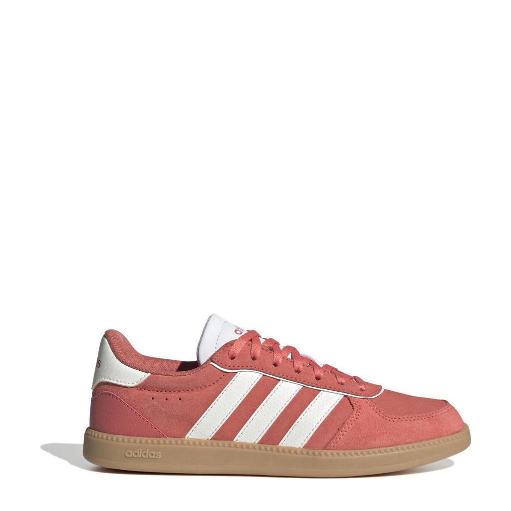 Witte dames adidas Sportswear Breaknet Sleek sneakers oranjerood van imitatieleer/voering: mesh/voetbed: eva met veters